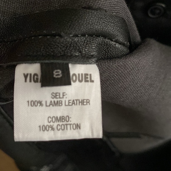 Yigal Azrouel Black 100% Lamb Leather Skinny Pants. Size 8 - Picture 6 of 7